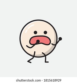 An illustration of Cute White Ball Vector Character