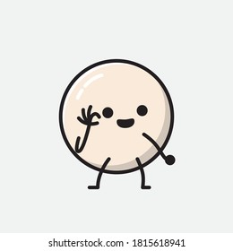 Ilustración del carácter de vector de bolas blancas