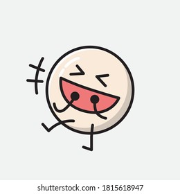 An illustration of Cute White Ball Vector Character