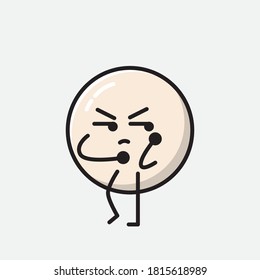 An illustration of Cute White Ball Vector Character