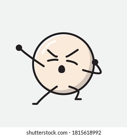 Ilustración del carácter de vector de bolas blancas