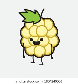 An illustration of Cute White Berry Vector Character