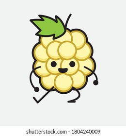 An illustration of Cute White Berry Vector Character