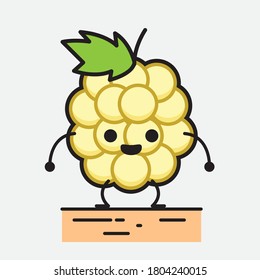 Eine Illustration des süßen weißen Berry-Vektorzeichens
