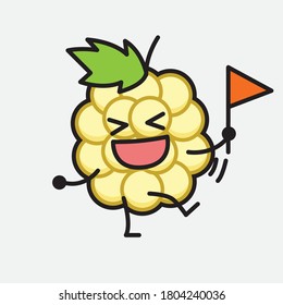 An illustration of Cute White Berry Vector Character