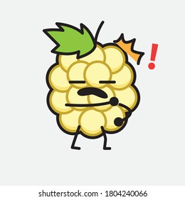 An illustration of Cute White Berry Vector Character