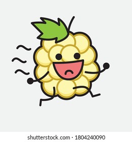 An illustration of Cute White Berry Vector Character