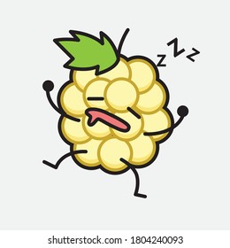 Ilustración del carácter de vector de cerezo blanco