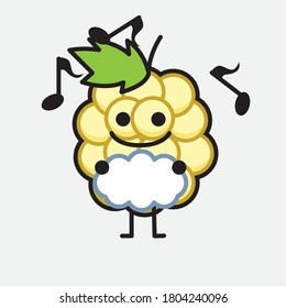 Ilustración del carácter de vector de cerezo blanco