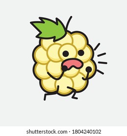 Ilustración del carácter de vector de cerezo blanco