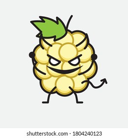 An illustration of Cute White Berry Vector Character