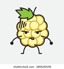 An illustration of Cute White Berry Vector Character