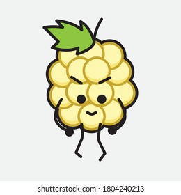 Eine Illustration des süßen weißen Berry-Vektorzeichens