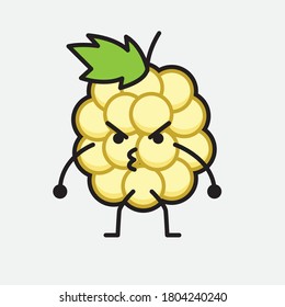 An illustration of Cute White Berry Vector Character