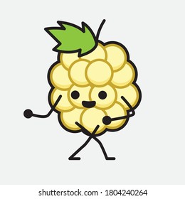 Ilustración del carácter de vector de cerezo blanco
