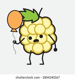 An illustration of Cute White Berry Vector Character