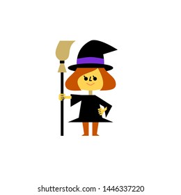 Illustration of a cute witch 01