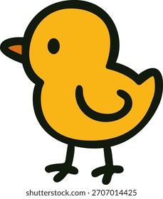 Illustration of a Cute Yellow Chick