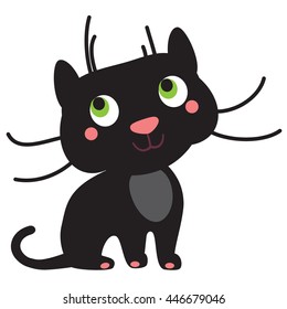 Illustration Cute Young Black Panther Vector Stock Vector (Royalty Free ...