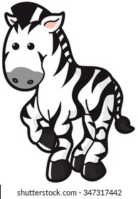 Illustration of cute zebra