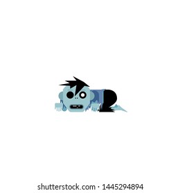 Illustration of a cute zombie