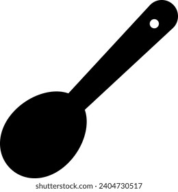Illustration of cutlery (spoon), measuring spoon, rice scoop