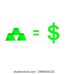 illustration of cutting down trees, deforestation, environmental destruction because of money