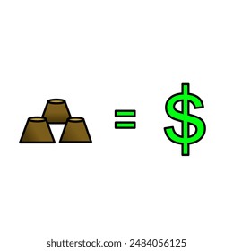 illustration of cutting down trees, deforestation, environmental destruction because of money