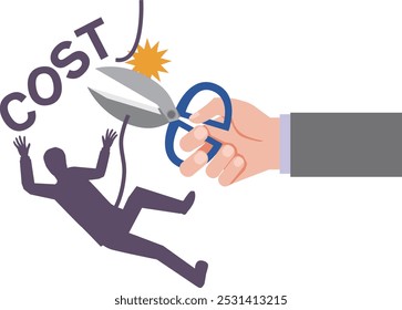 Illustration of cutting labor costs