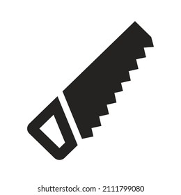 illustration of cutting tools in the form of a wood saw, solid, black, vector. suitable for use in websites, apps, applications, and more.