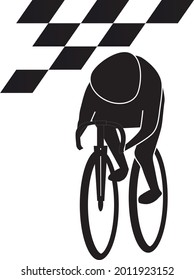 Illustration of a cyclist in action