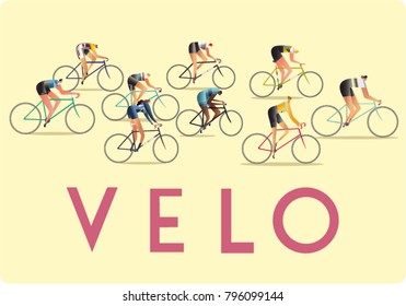 Illustration of cyclists