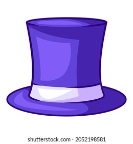 Illustration of cylinder hat. Cartoon stylized picture.