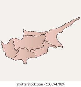 Illustration of the cyprus map