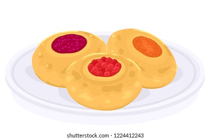 Illustration of Czech Easter Bread or Kolach on Plate