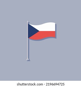 Illustration of Czech Republic flag Template