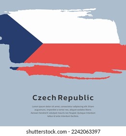 Illustration of Czech Republic flag Template