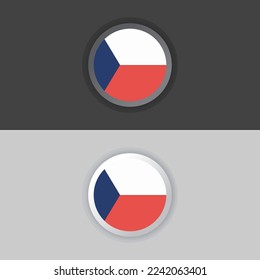 Illustration of Czech Republic flag Template