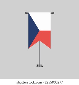 Illustration of Czech Republic flag Template