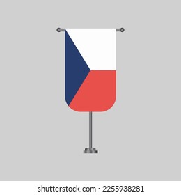 Illustration of Czech Republic flag Template