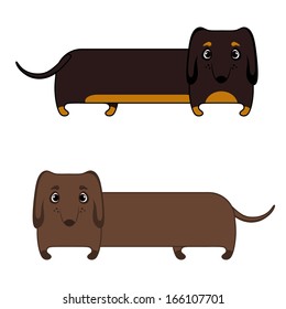 illustration of dachshunds