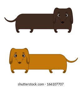illustration of dachshunds
