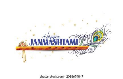 Illustration Dahi Handi Bansuri Flute Happy Stock Vector (Royalty Free ...