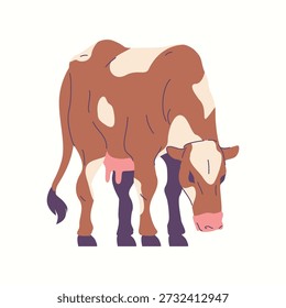 Ilustración de una vaca lechera