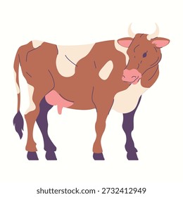 Ilustración de una vaca lechera