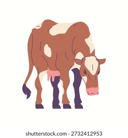 Ilustración de una vaca lechera