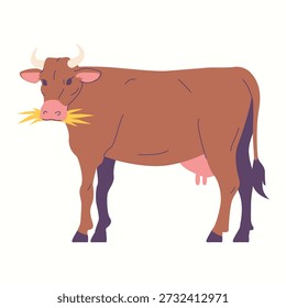 Ilustración de una vaca lechera