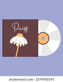 Illustration Daisy with Compact Disc Album
