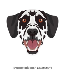Illustration Dalmatian | For all Dog owners. What you love about his dog? Puppy dog ​​eyes, wagging tail, smiling, barking. The Dalmatian is a man's best friend.
