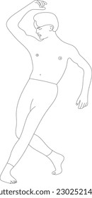 illustration dancer dancer man woman girl man guy vitiligo movement scene ballet blonde brunette sketch black and white lines sketch pattern print